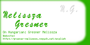 melissza gresner business card